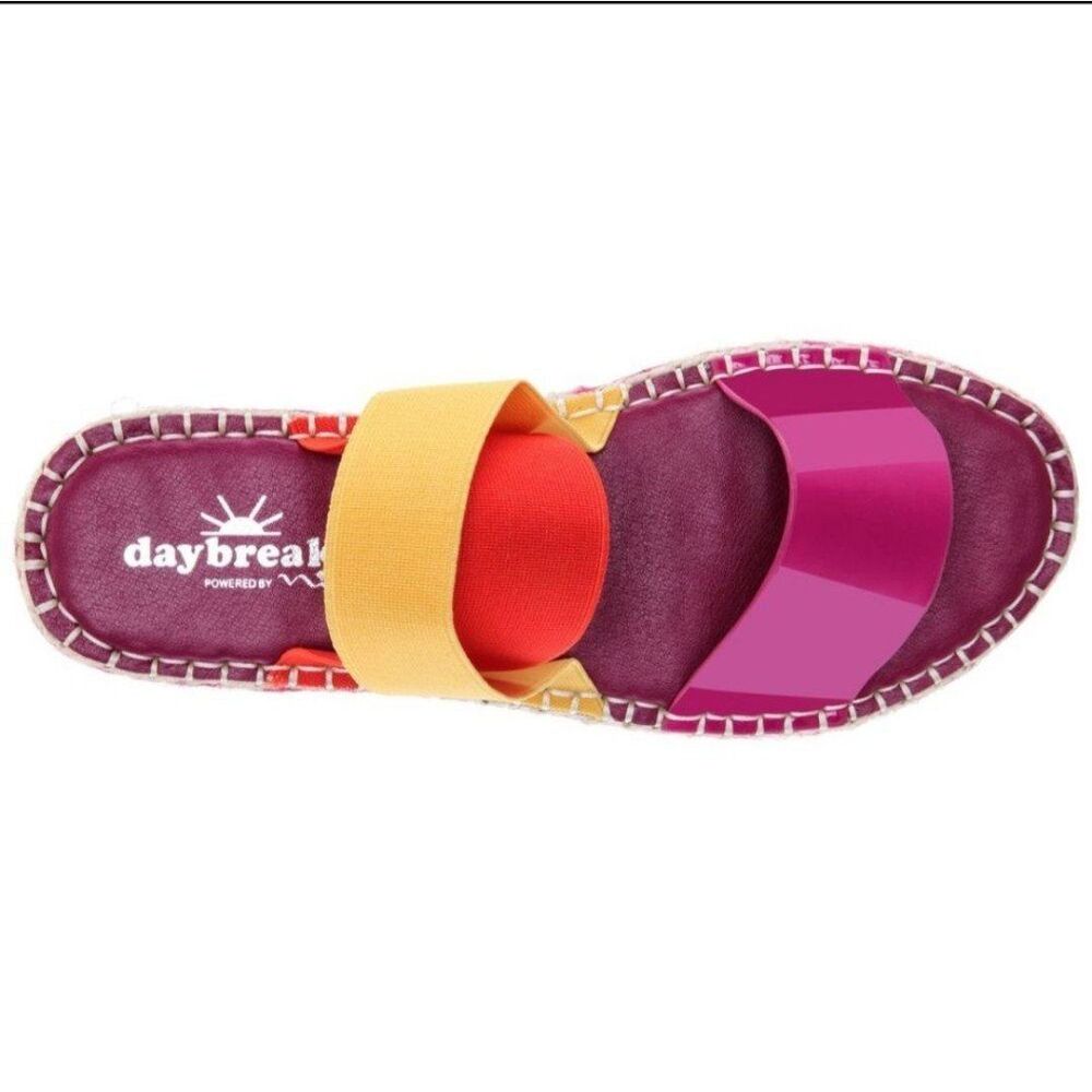 New Nina Daybreaks Minx Pink, Yellow & Bright Orange Summer Sandals - Picture 4 of 9